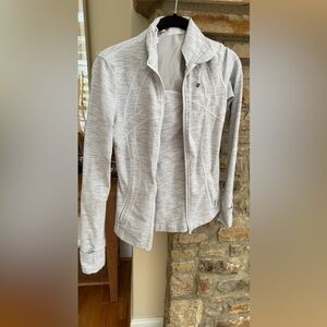 Light Grey Lululemon Align zip Jacket